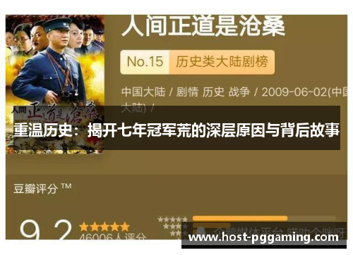重温历史:揭开七年冠军荒的深层原因与背后故事 重温历史:揭开七年冠军荒的深层原因与背后故事